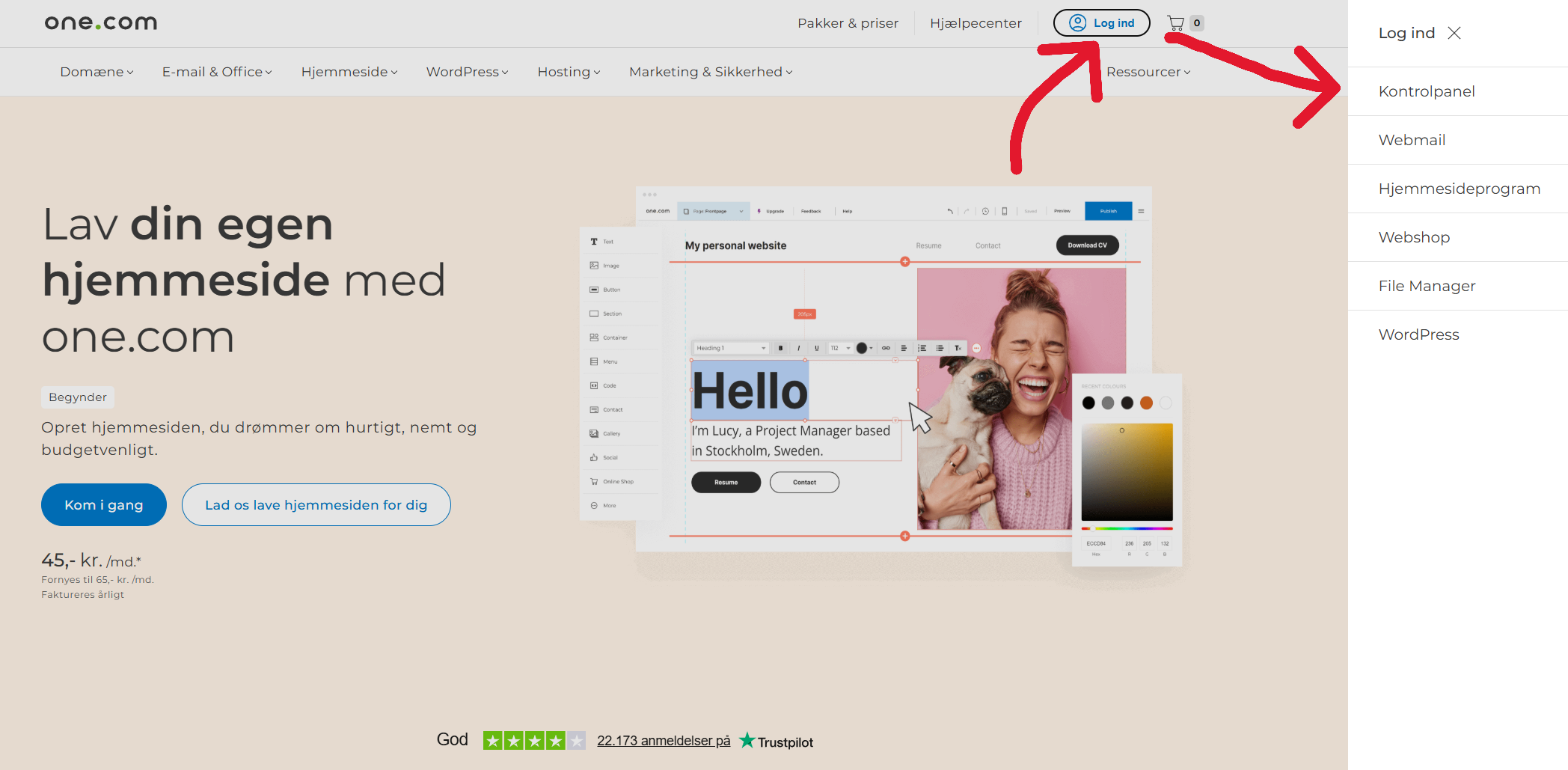Step 5 - DNS ændring op one.com.PNG